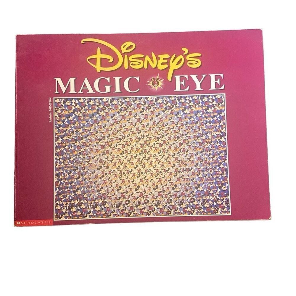 Vintage DISNEY'S MAGIC EYE 3D ILLUSIONS book